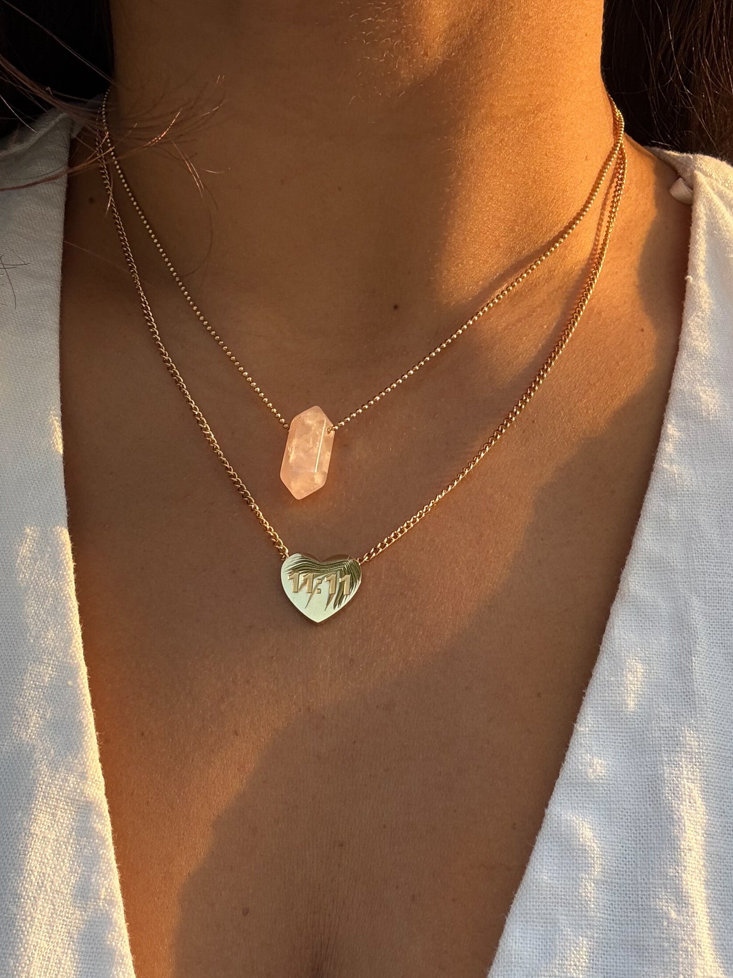 Collar Cuarzo Rosa