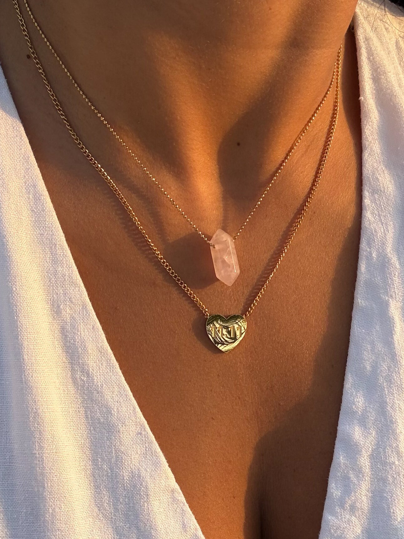 Collar Cuarzo Rosa