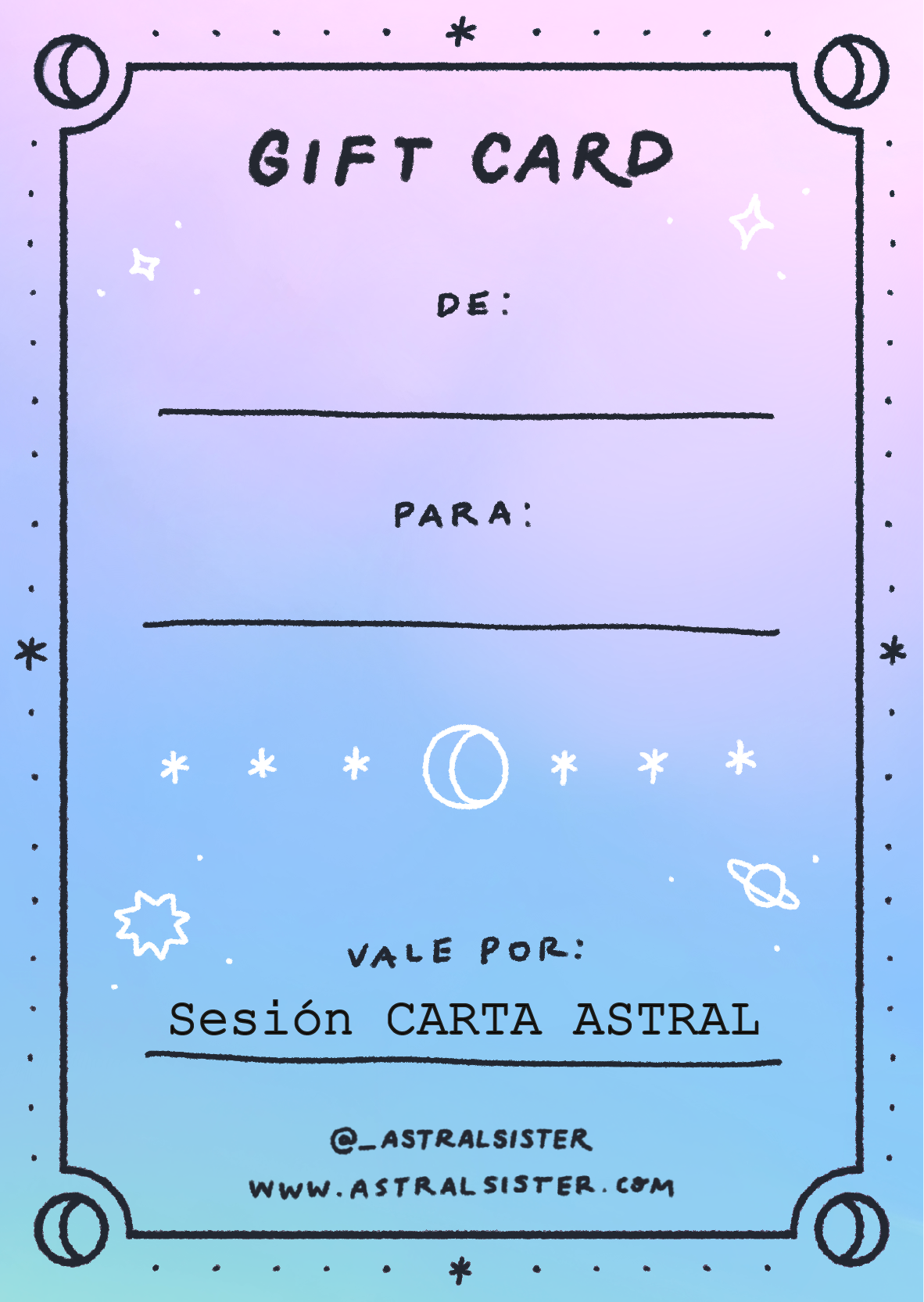 GIFT CARD - CARTA ASTRAL